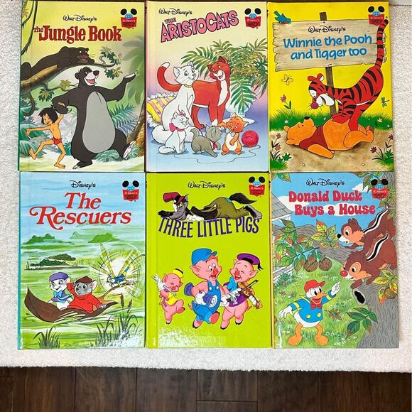 Disney Wonderful World of Reading Vintage Hardcover Books NEW Never Used Ea Lot - Picture 6 of 7